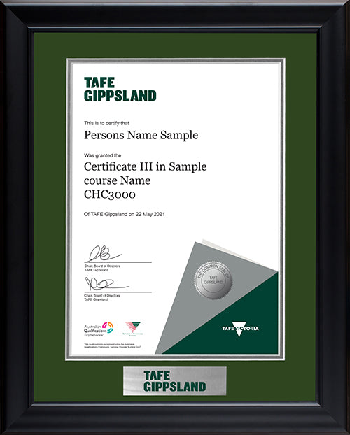 Tafe Gippsland Frame Black Elegance