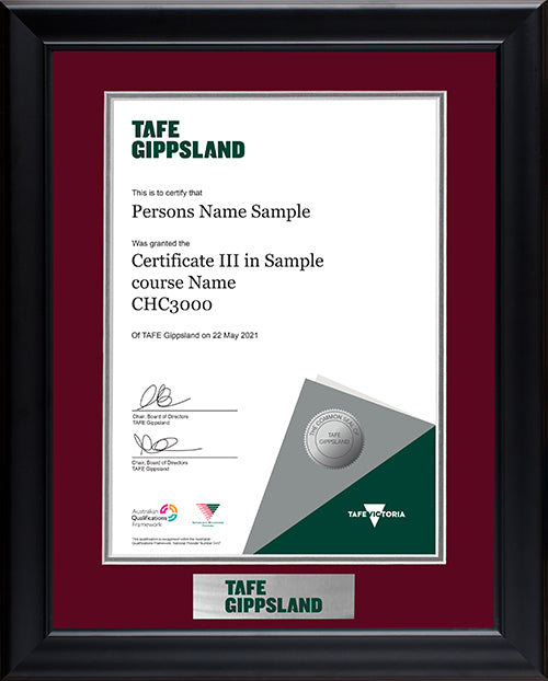 Tafe Gippsland Frame Black Elegance