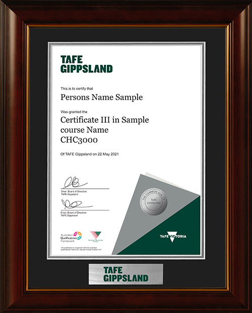 Tafe Gippsland Frame Mahogany Elegance