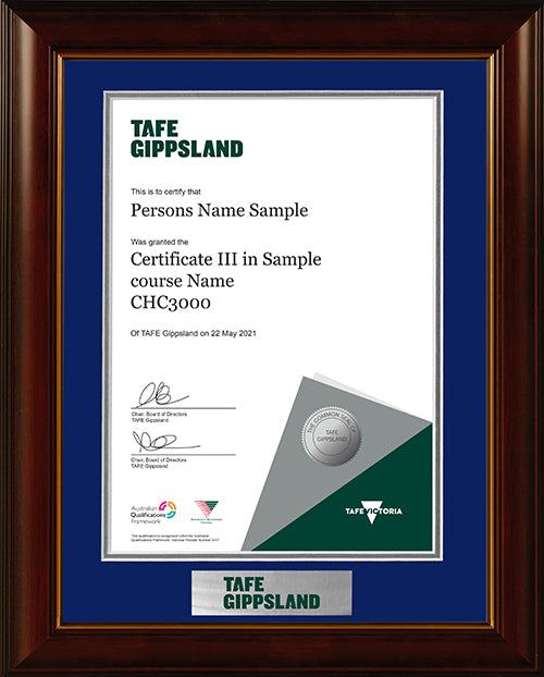Tafe Gippsland Frame Mahogany Elegance
