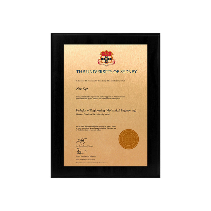 University of Sydney Plaque Black Mini