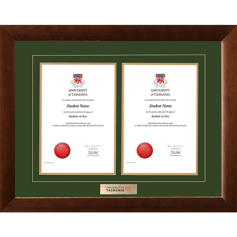 University Of Tasmania Frame Teak Double Degree