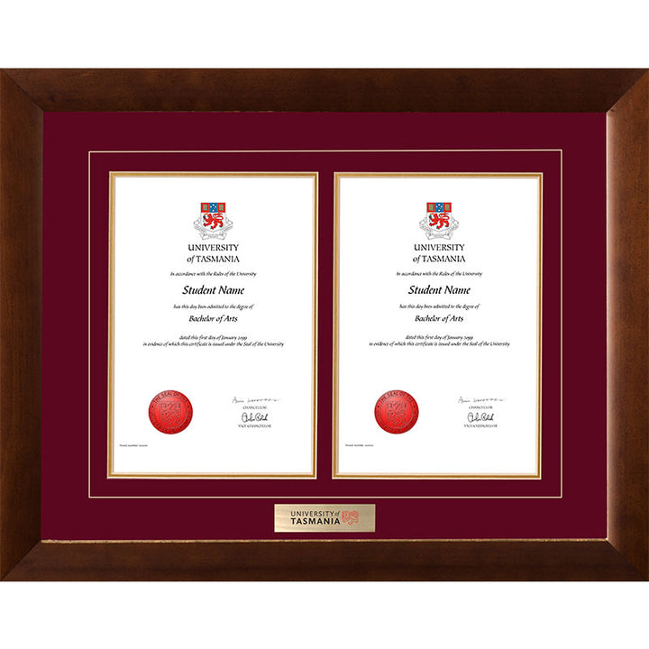 University Of Tasmania Frame Teak Double Degree