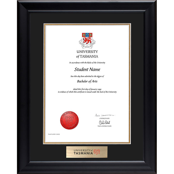 University Of Tasmania Frame Black Elegance