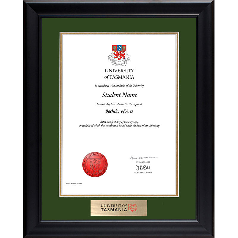 University Of Tasmania Frame Black Elegance