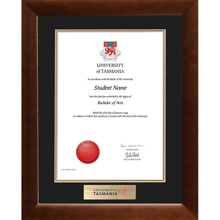 University Of Tasmania Frame Teak Elegance