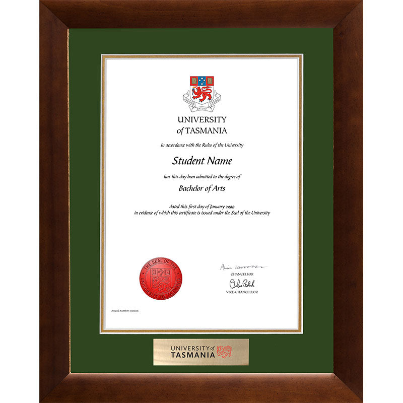 University Of Tasmania Frame Teak Elegance