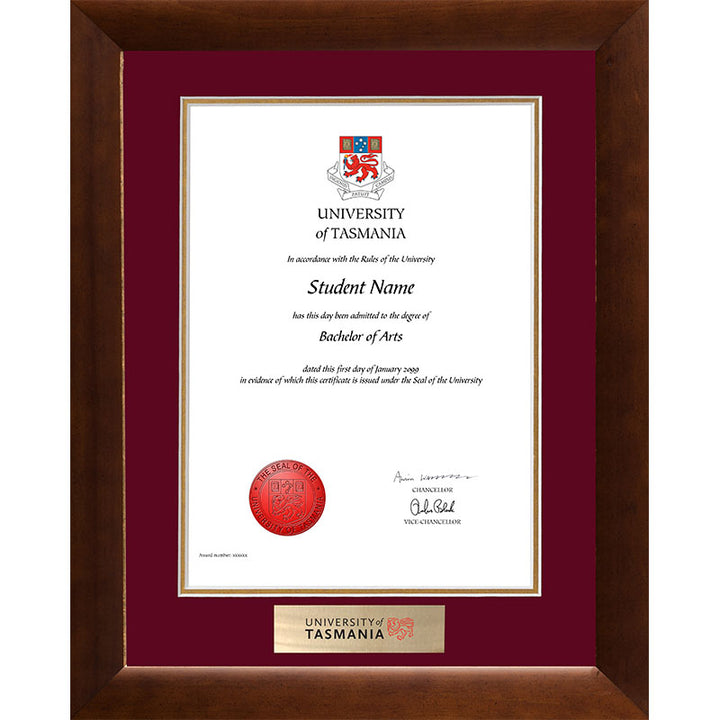 University Of Tasmania Frame Teak Elegance