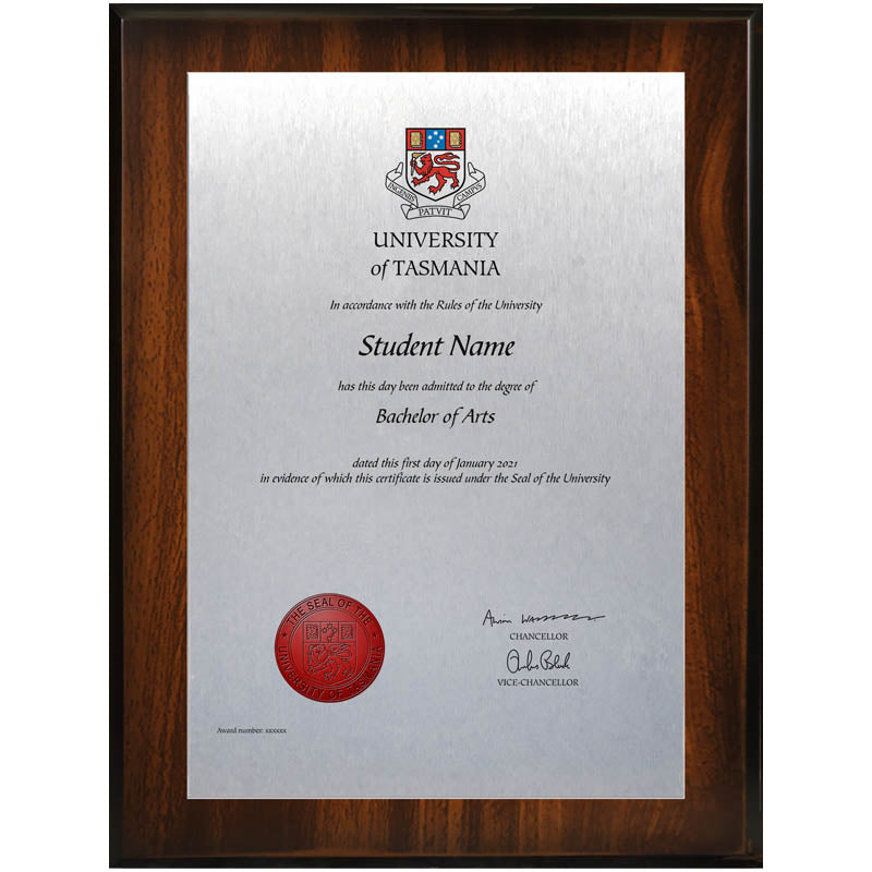 University Of Tasmania Plaque Jarrah