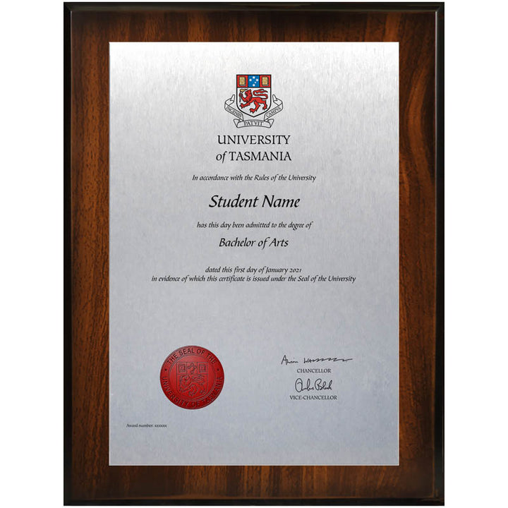 University Of Tasmania Plaque Jarrah