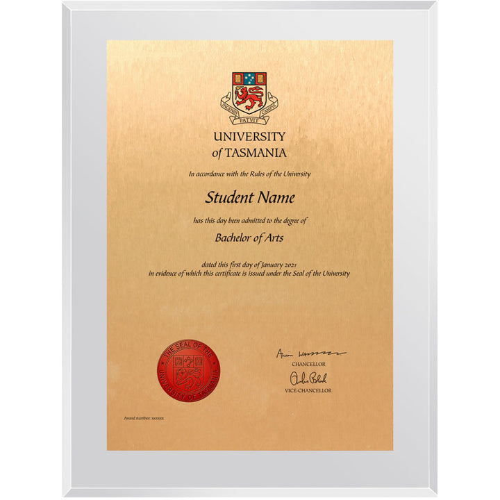 University Of Tasmania Plaque Clear Atlas