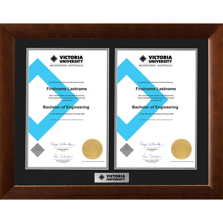 Victoria University Frame Teak Double Degree