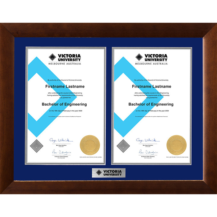 Victoria University Frame Teak Double Degree