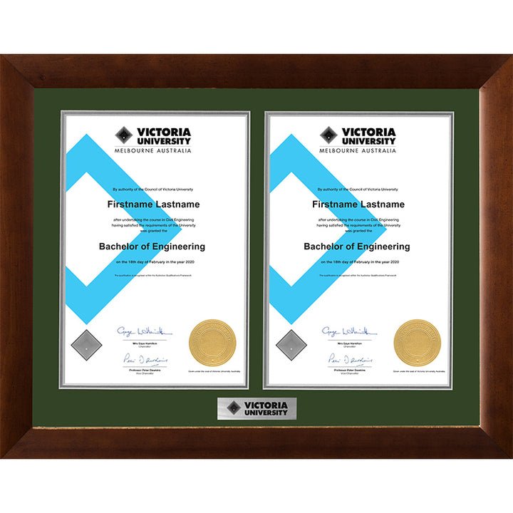 Victoria University Frame Teak Double Degree