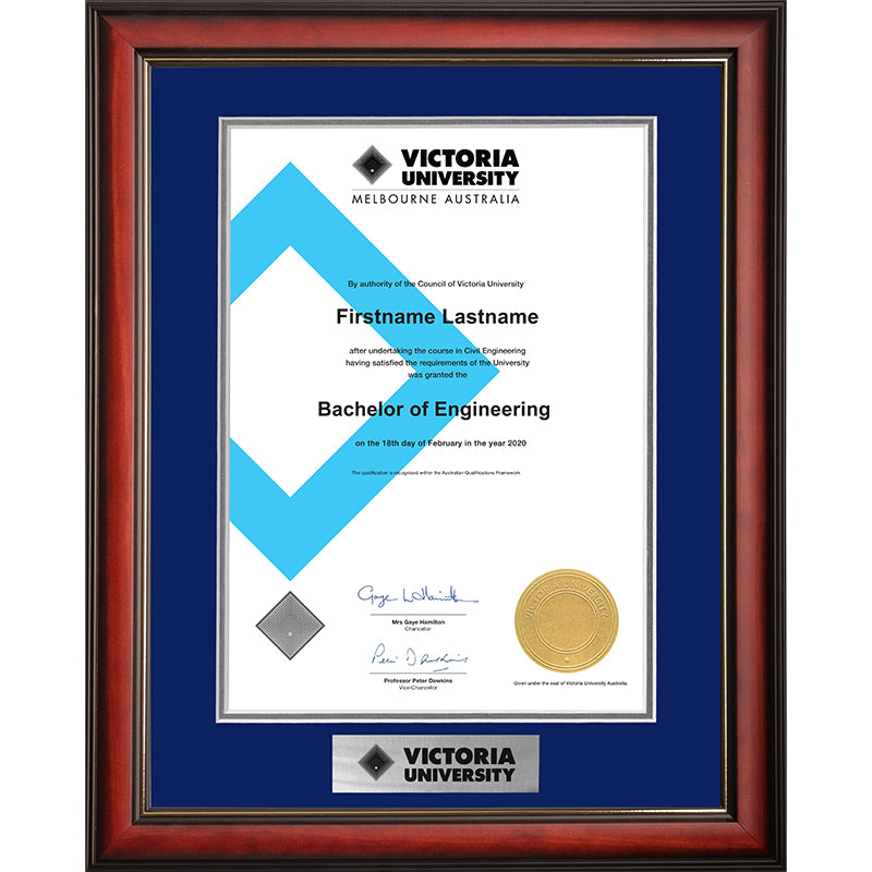 Victoria University Frame Mahogany Elegance