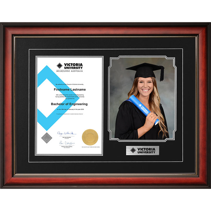 Victoria University Frame Mahogany Regency