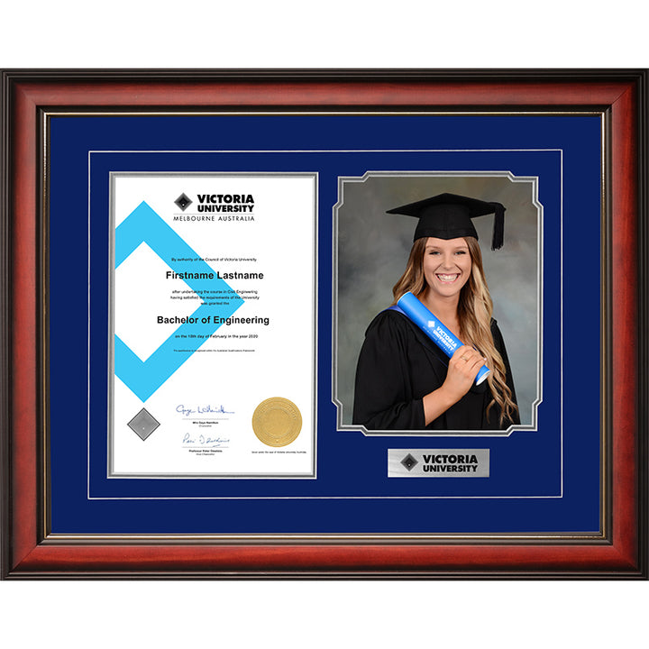 Victoria University Frame Mahogany Regency