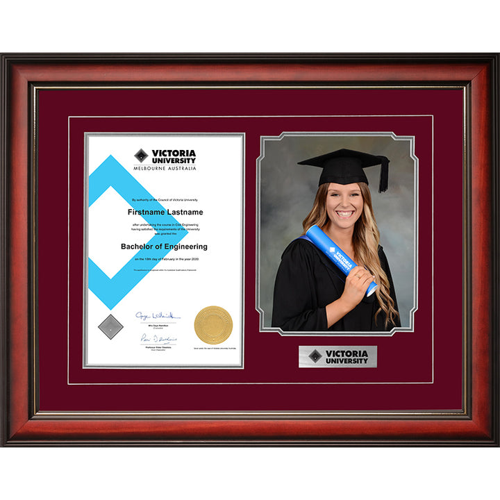 Victoria University Frame Mahogany Regency
